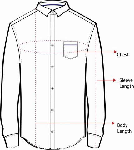 Urbaro Men's Shirt Size Chart – URBARO