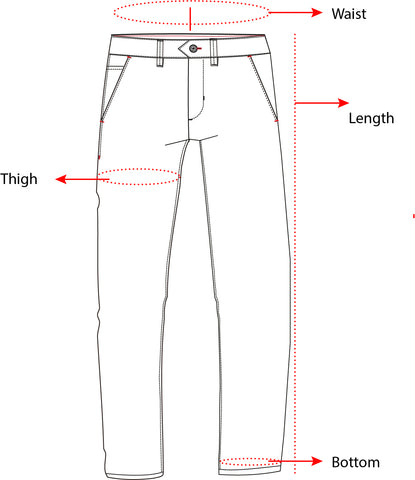 Urbaro Men's Trouser Size Chart – URBARO