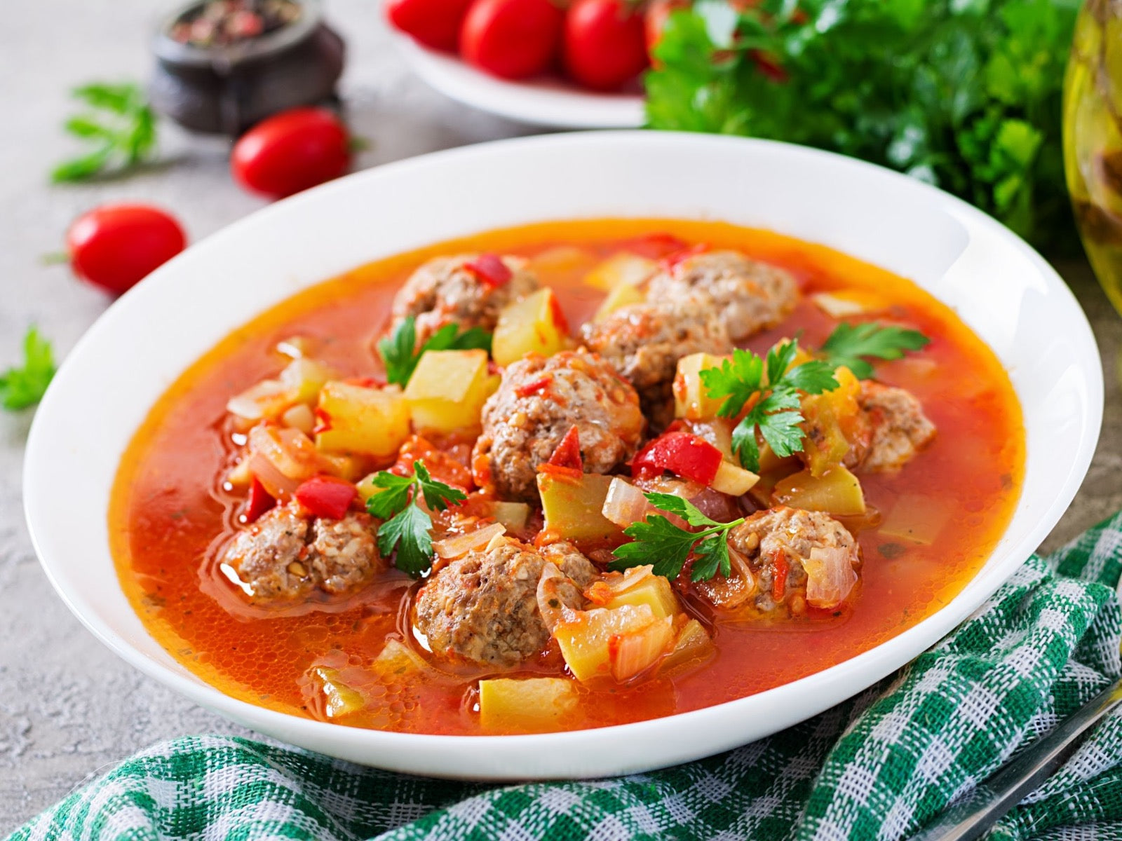 Albondigas Mexican Meatball Soup With Mint And Ground Bison - Beck & Bulow