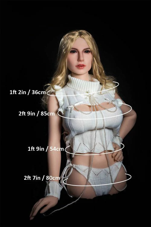 Sanhui Mary Realistisk kvinnelig silikon store pupper rumpe kjærlighet dukke torso
