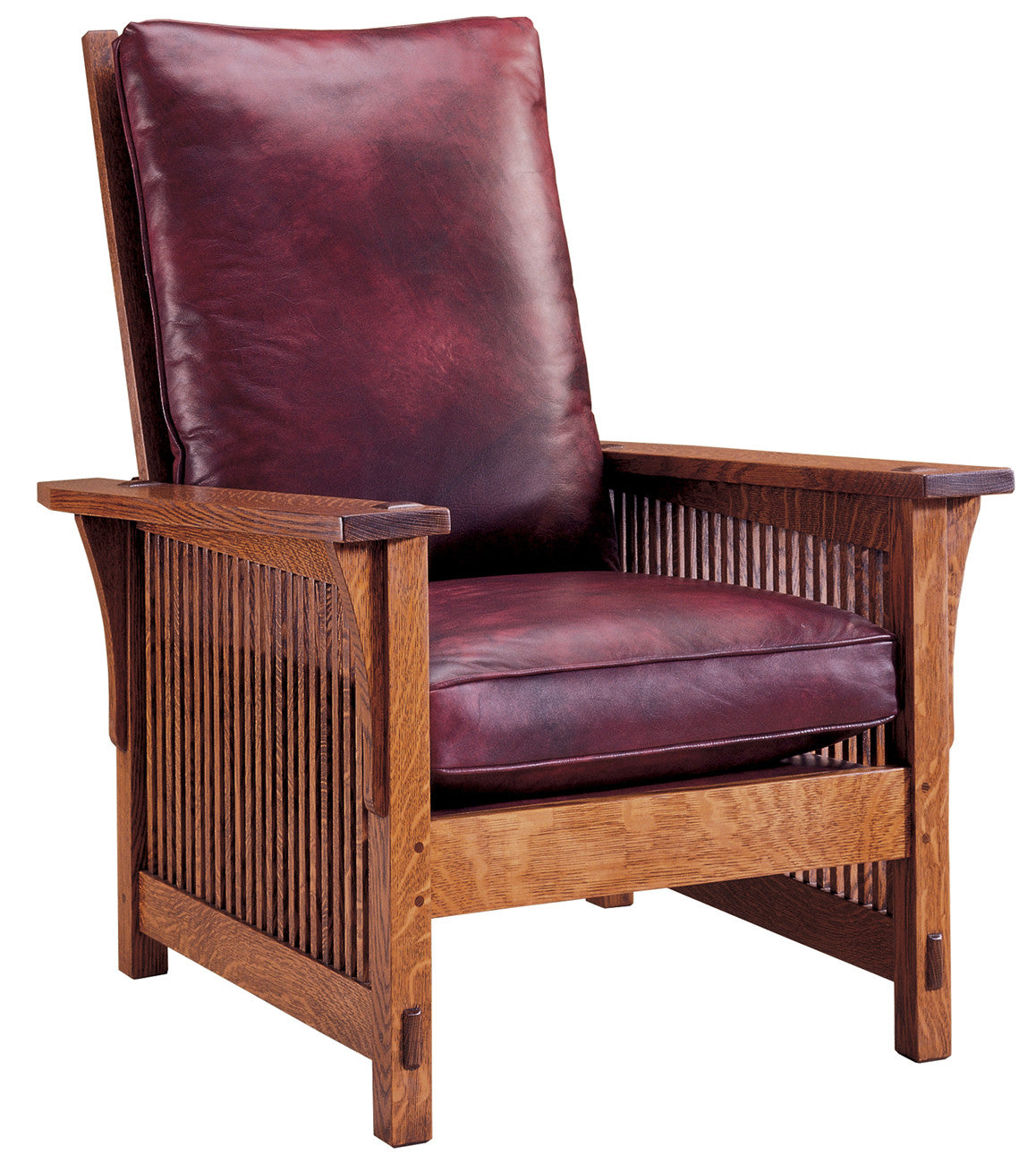 Stickley 367 Lc Compact Spindle Morris Chair With Loose Cushion