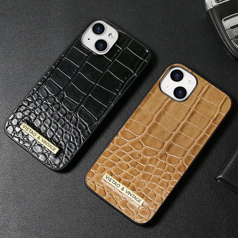 Luxury iPhone Leather Case Business Style — High-End Textured Cover, Slim Protective Design, Anti-Fingerprint Scratch-Resistant Dustproof Finish