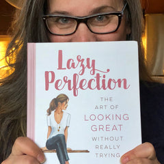 Kelly Muciy with Lazy Perfection Book