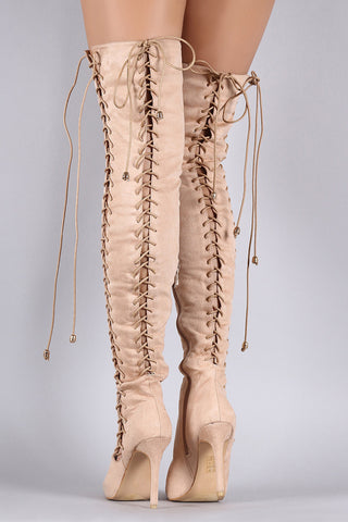 Suede Over the knee boot