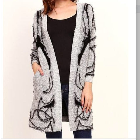 lizzy graphic print cardigan