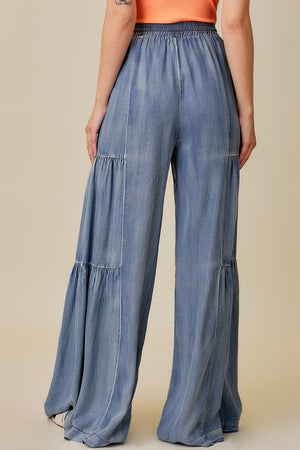 Washed Denim Wide Leg Pants – Rag & Muffin