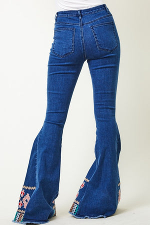 Embroidered Bell Bottom Jeans – Rag & Muffin