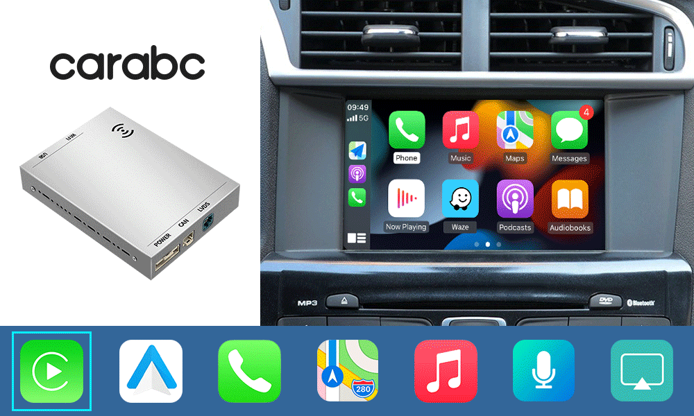 CARABC Wireless Apple Carplay Android Auto For Peugeot&Citroen SMEG&MRN NAC  208 308 508 3008&C4 DS3 DS5 Support Reverse Camera