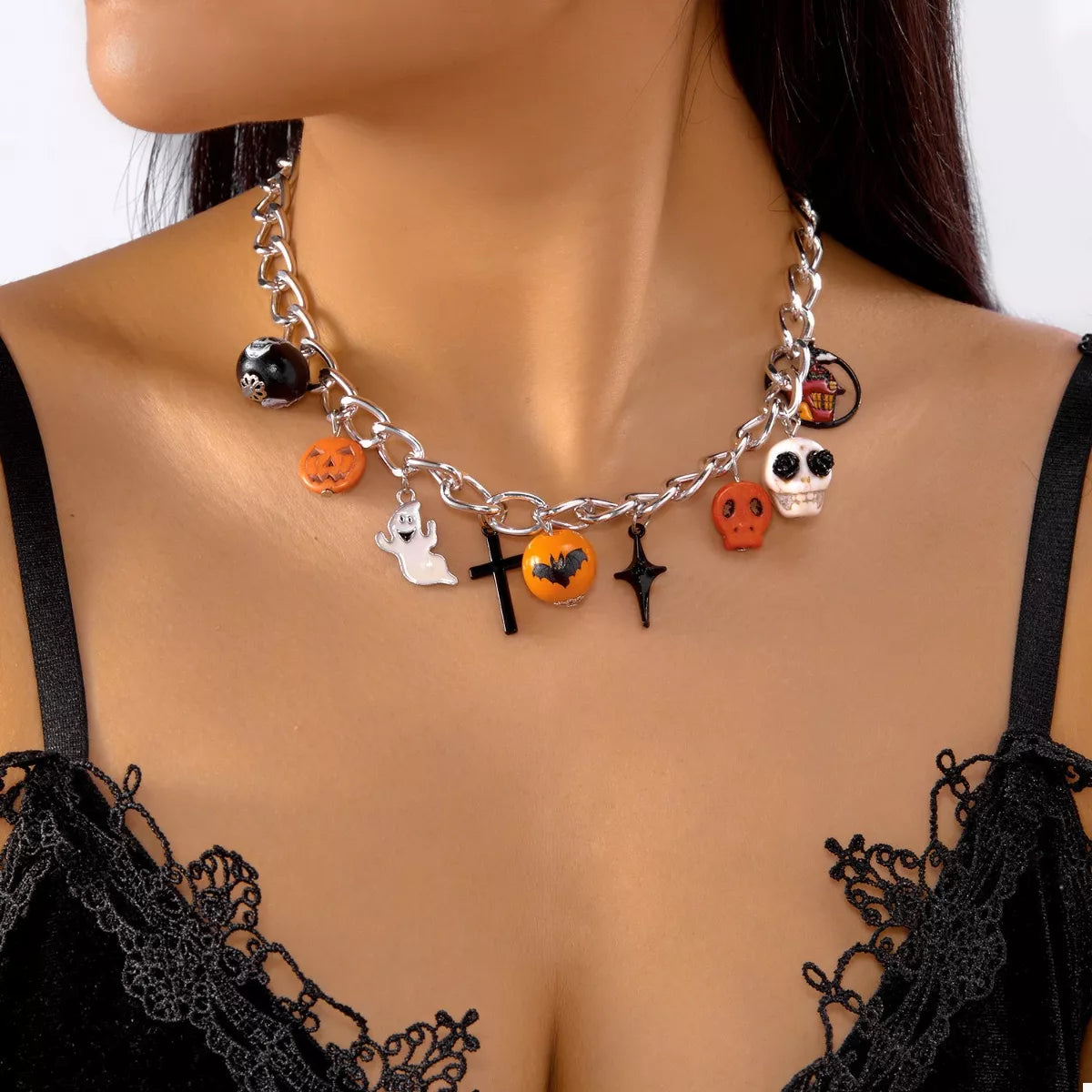 Halloween Charm Chain Necklace