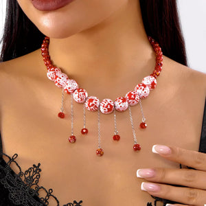 Halloween Theme Necklace with Dangling Beads - MAKE'M BLUSH
