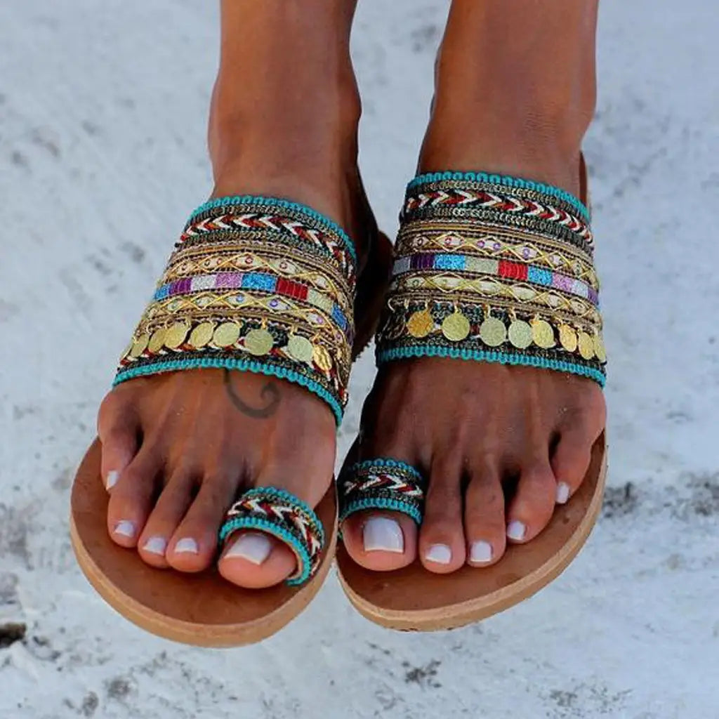 Sandales Bohèmes à Motifs