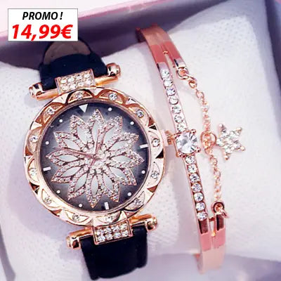 Montre Bracelet Glamour (lot De 2)