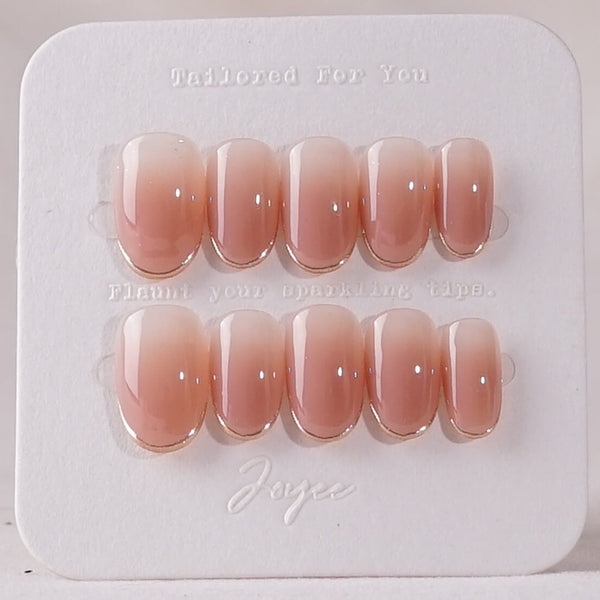 3. Joyeenails Handmade - Clean Grace Press On Nail Set