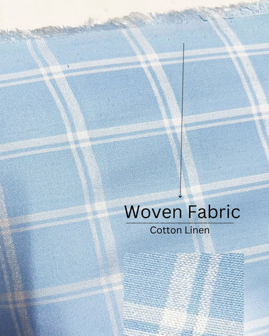 Cotton Linen Check Fabric
