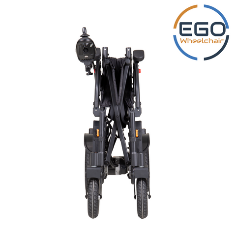 EGO AIR 可摺式電動輪椅 (避震前叉) 摺疊後空間極細