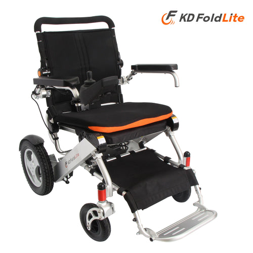 美國 KD-FOLDLITE (12") 電動輪椅（LED控制器，加大馬力摩打，避震前輪)