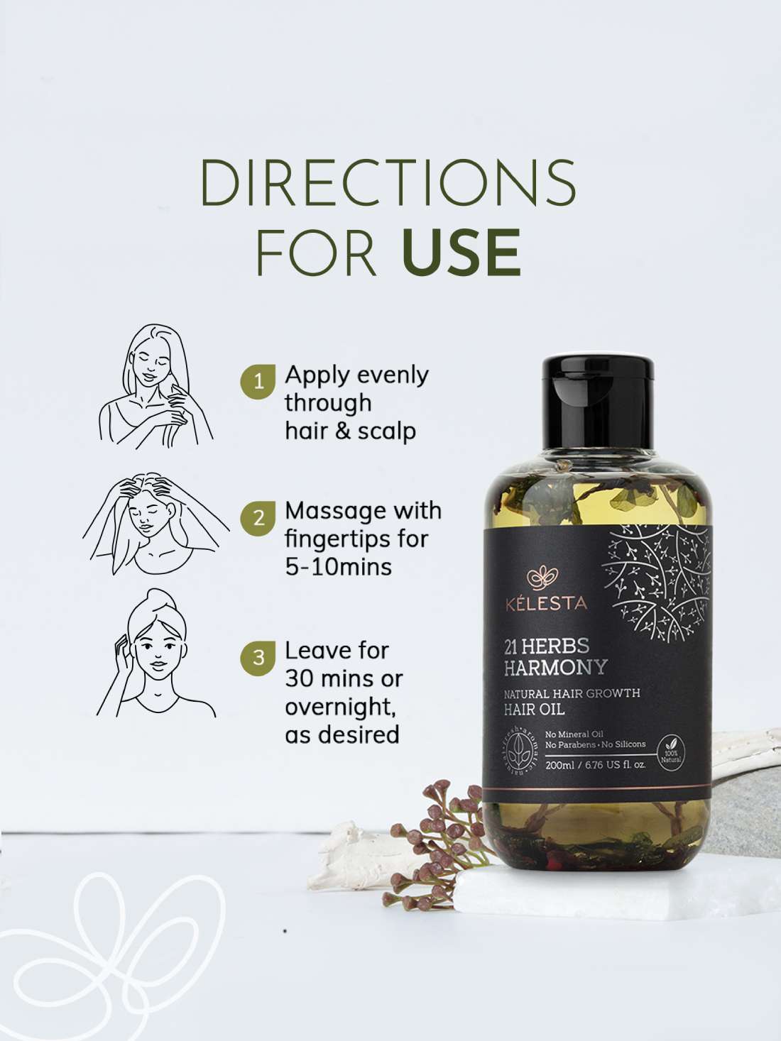 Buy Best Herbal Hair Oil For Hair Growth Online  Kelesta  KELESTA