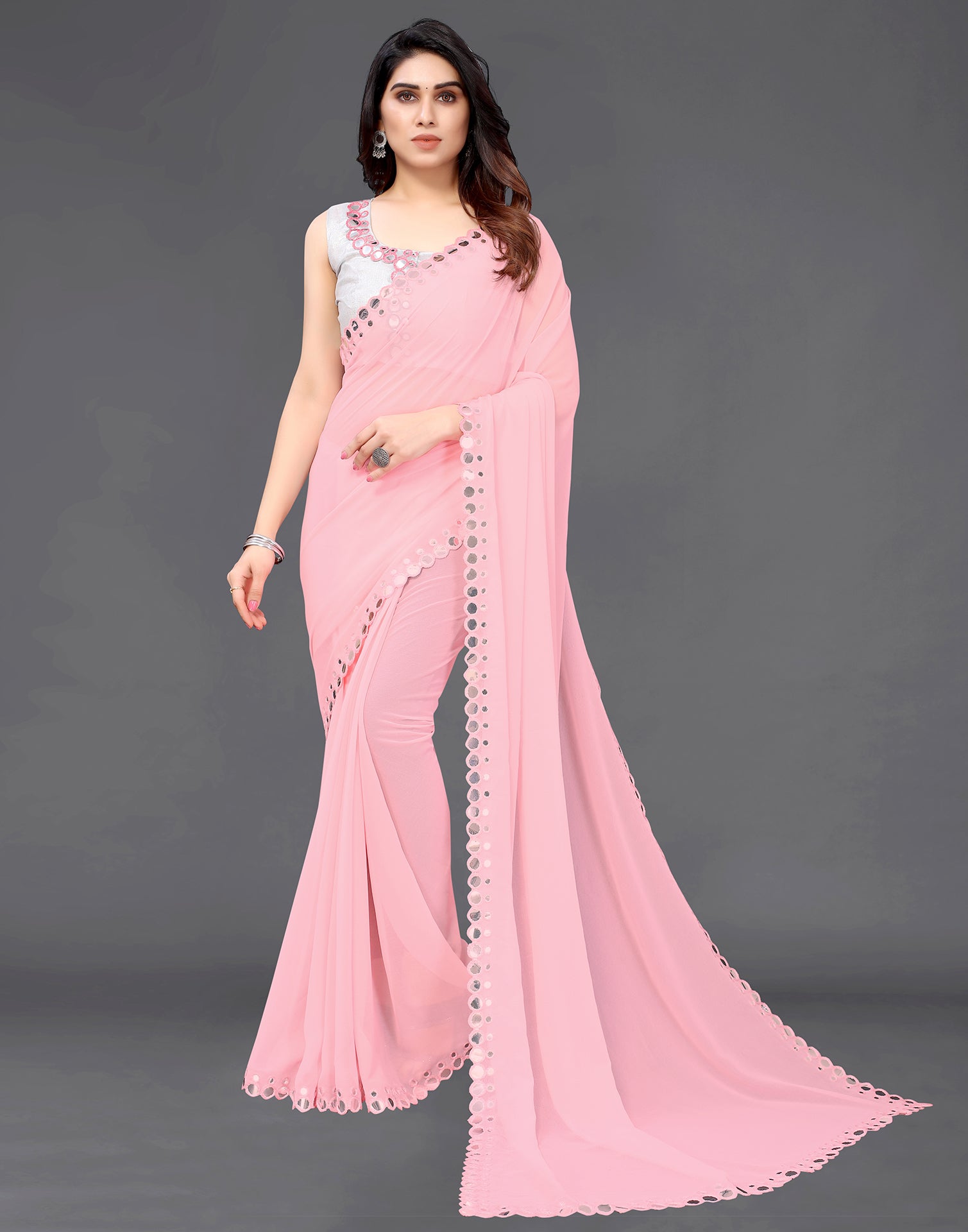 Mirror Work Saree Online Shopping | Mirror Work Border | Mirror Work Saree  Borders | Mirror Work Saree Blouse Online | Mirror Work Saree Online – Lady  India