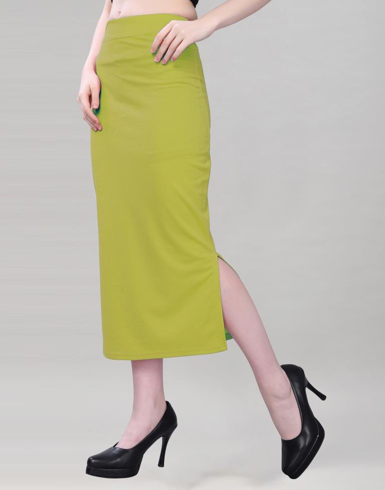 Lycra Pista Green Drawstring and Elastic Saree Shapewear Pack of 1