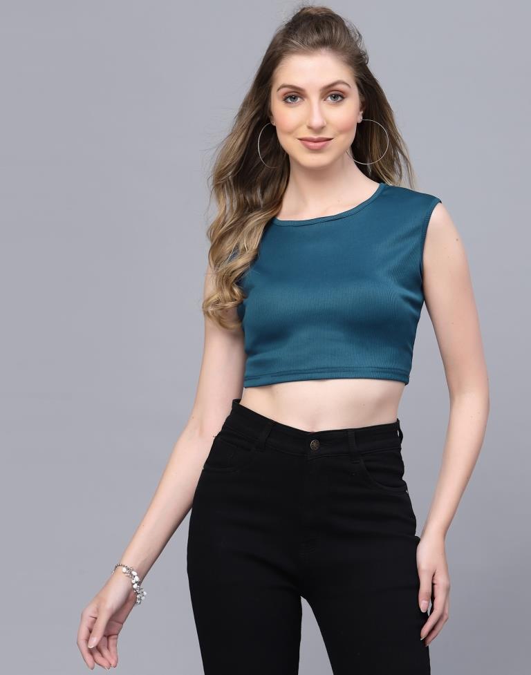 Crop top shop with teal