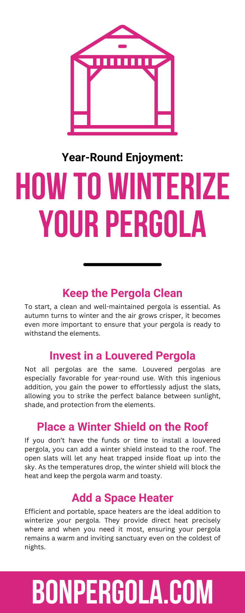 Year-Round Enjoyment: How To Winterize Your Pergola