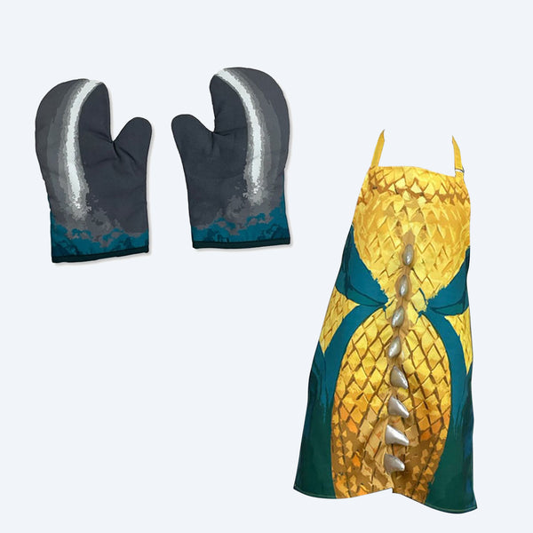 Gigan Narikiri Apron and Oven Mitts