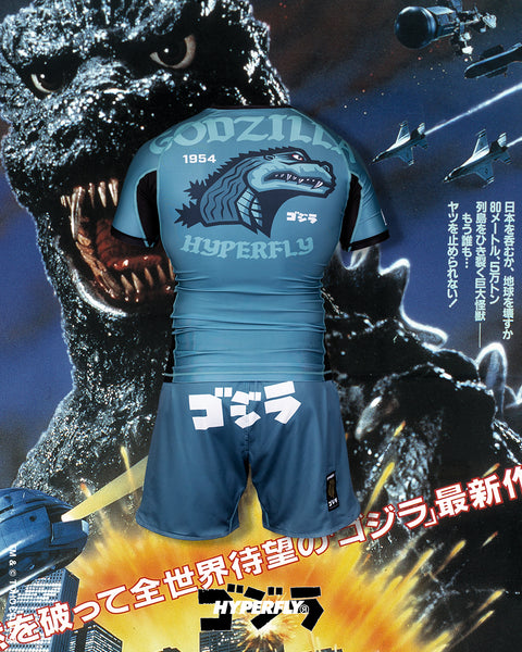 Godzilla Hyperfly rash guard and shorts set back
