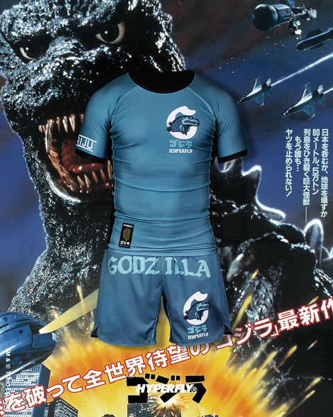 Godzilla Hyperfly rash guard and shorts set front