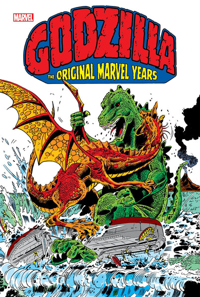 GODZILLA: THE ORIGINAL MARVEL YEARS OMNIBUS HC Direct Market Exclusive War of the Giants Variant Cover by HERB TRIMPE