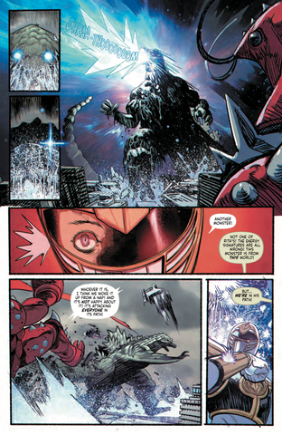 Godzilla vs. The Mighty Morphin Power Rangers II comic book preview page