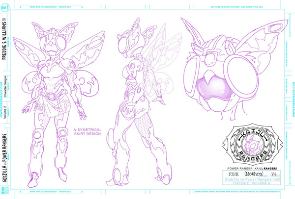 Godzilla vs. MMPR II Pink Ranger Mothra Design