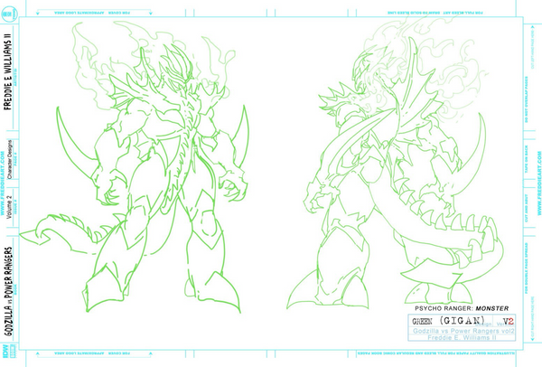 Psycho Ranger Monster Green Gigan Design