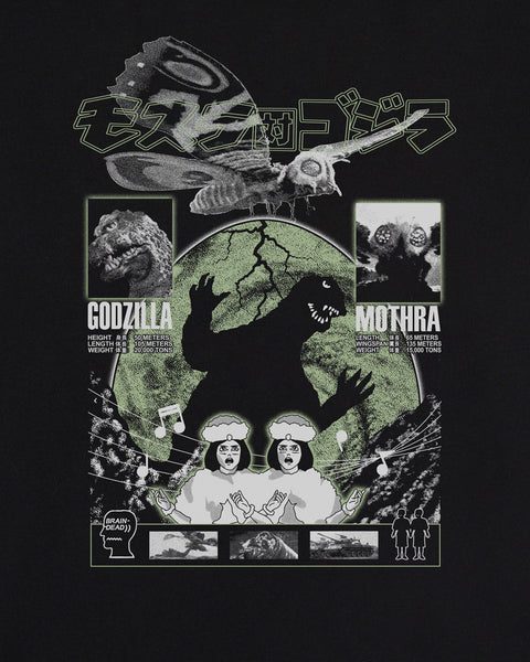 Mothra vs. Godzilla black Brain Dead t-shirt