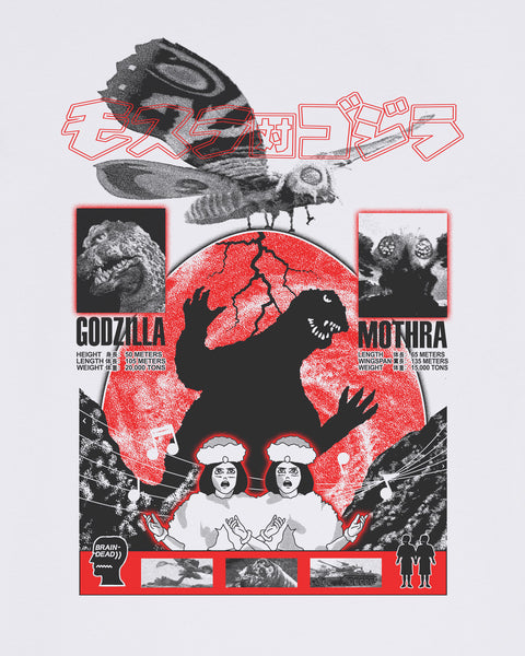 Mothra vs. Godzilla white Brain Dead t-shirt