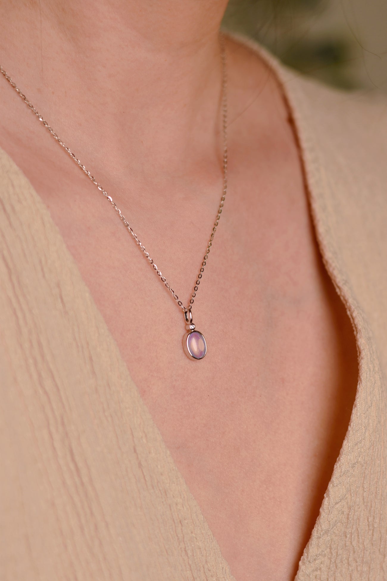 Michelle Yuen Jewelry - Violet Crystal Opal Pendant