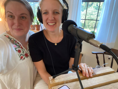 Shelby & Clari recording the ROOTED podcast season