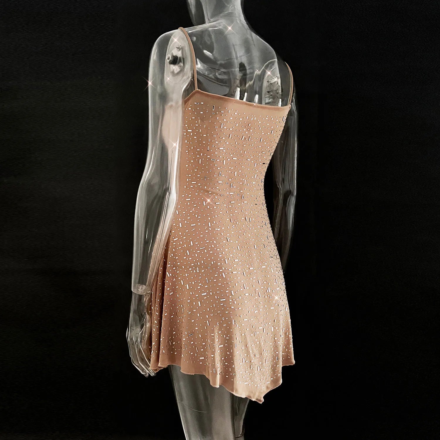 Sparkling Strapless Rhinestone Bodycon Mini Dress for Parties - Image 11