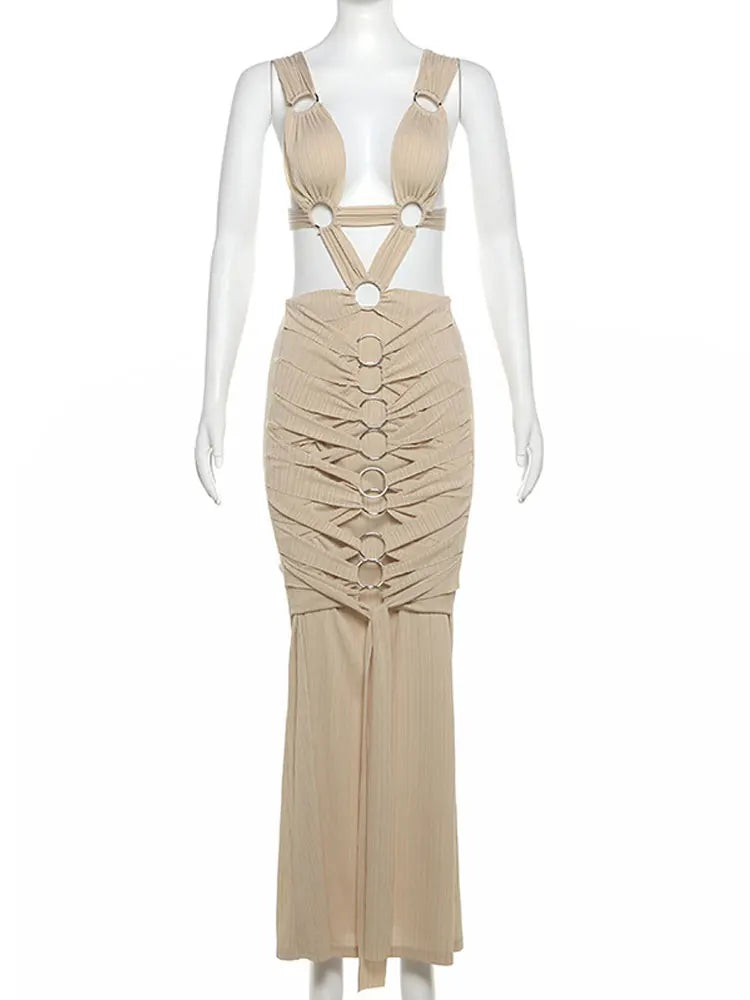Elegant Backless Bandage Dress for Beach and Evening Events - Image 8