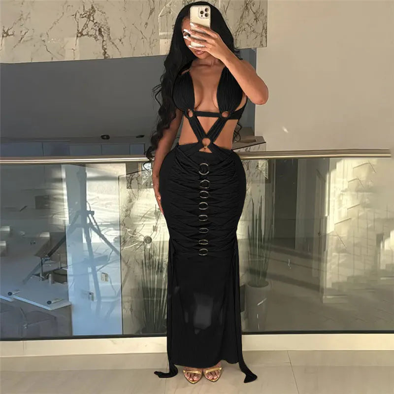 Elegant Backless Bandage Dress for Beach and Evening Events - Image 16