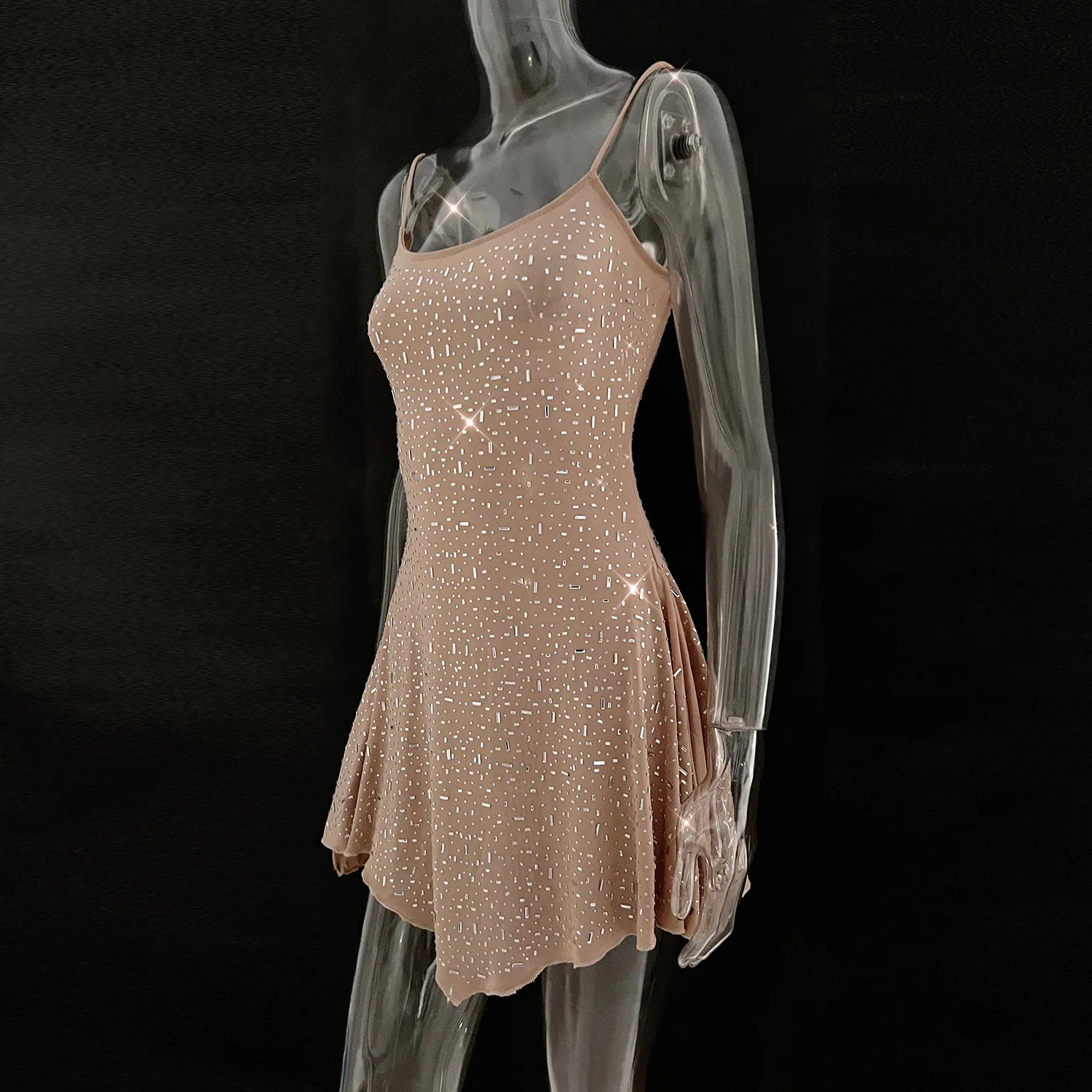Sparkling Strapless Rhinestone Bodycon Mini Dress for Parties - Image 10