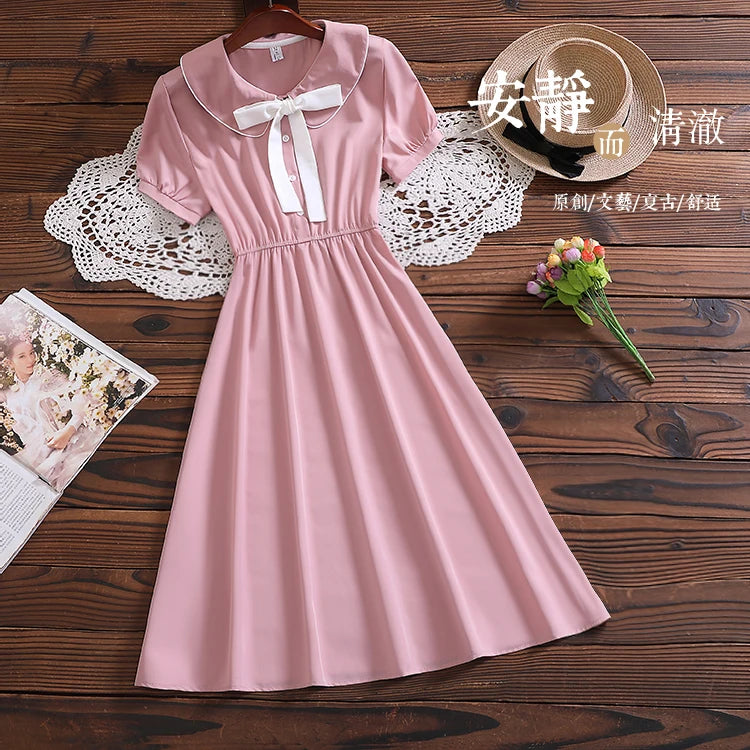 Summer Cute Mori Girl Short Sleeve Dress - Casual Style - Image 16