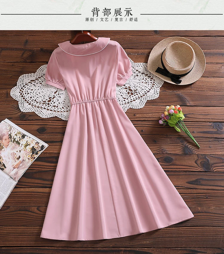 Summer Cute Mori Girl Short Sleeve Dress - Casual Style - Image 21