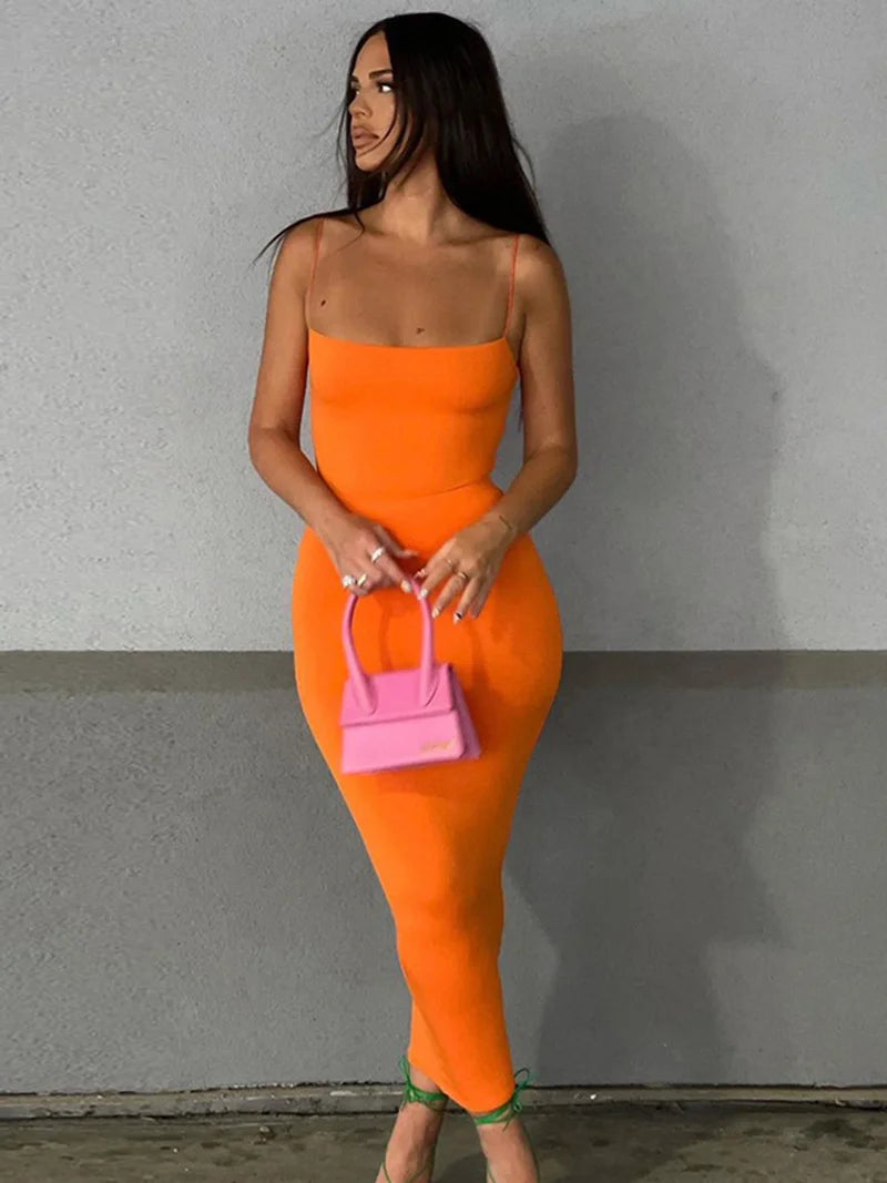 Summer Spaghetti Strap Bodycon Dress - Slim Fit & Backless - Image 5