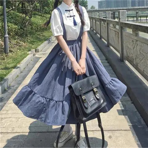 Chic Ruffle Sleeveless Dress for Trendy College Style - Image 7