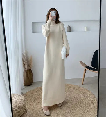 Extra Long High-Neck Sweater Dress for Women - Image 14