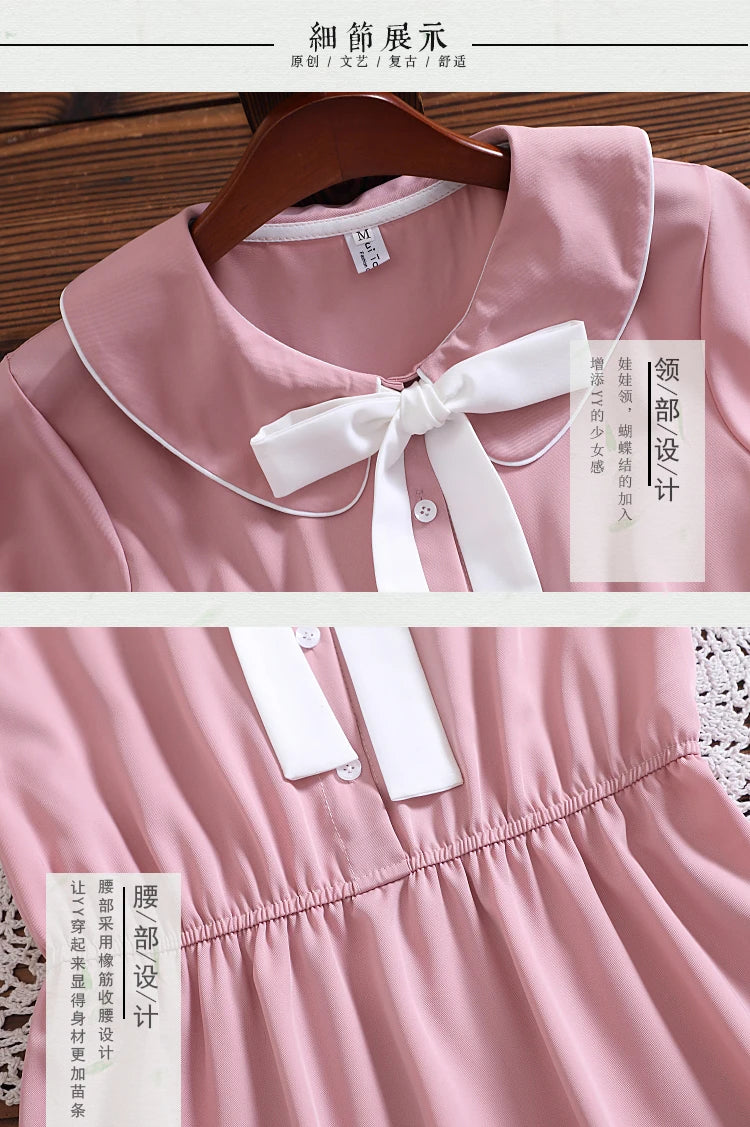 Summer Cute Mori Girl Short Sleeve Dress - Casual Style - Image 17