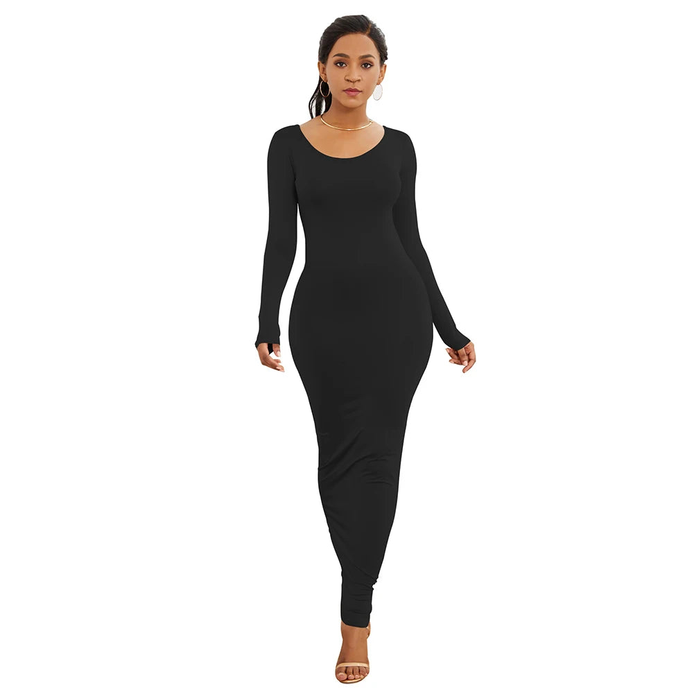 Chic Bodycon Maxi Dress for Evening Parties - Image 29