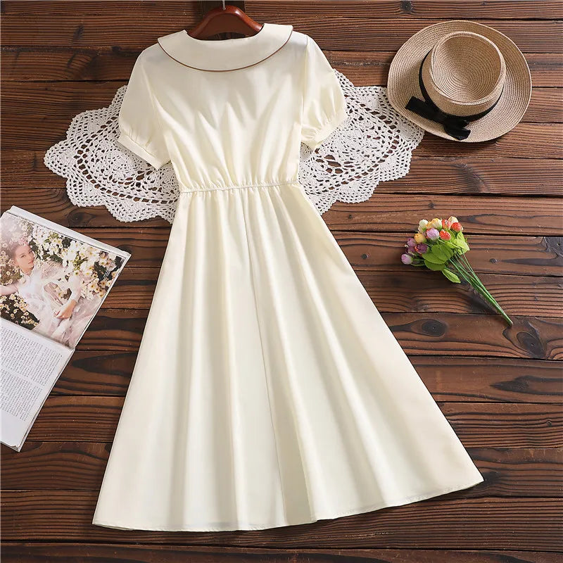 Summer Cute Mori Girl Short Sleeve Dress - Casual Style - Image 3