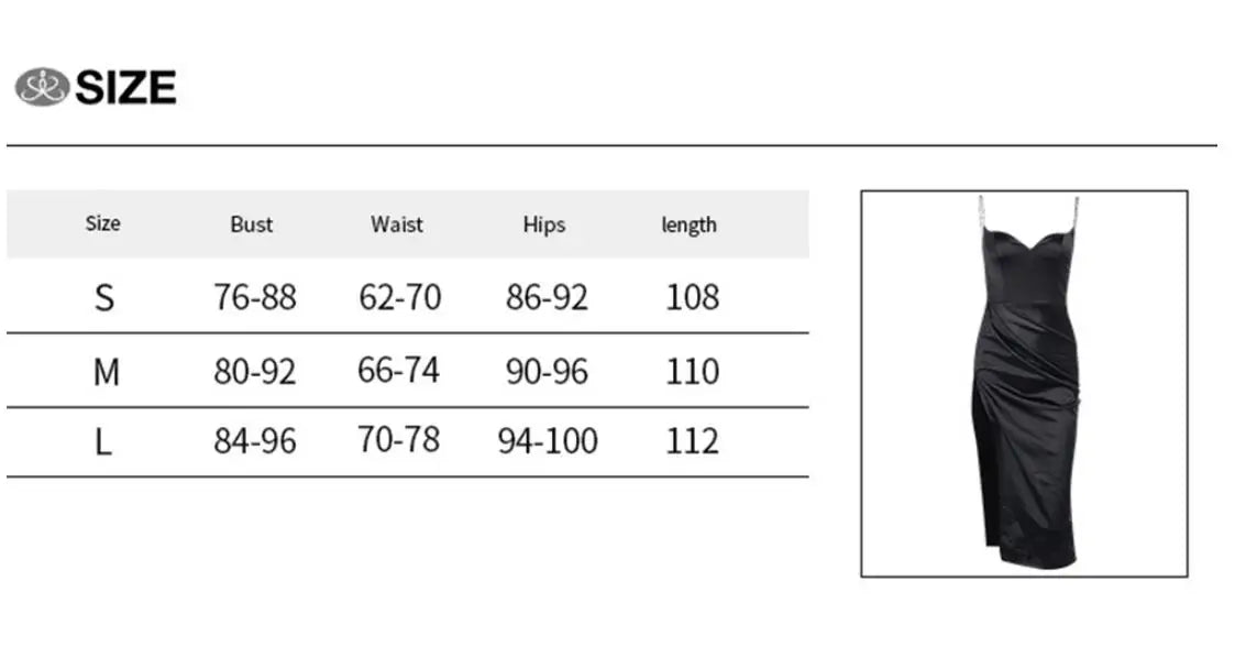 Chic V-Neck Satin Silk High Split Summer Dress - Image 8