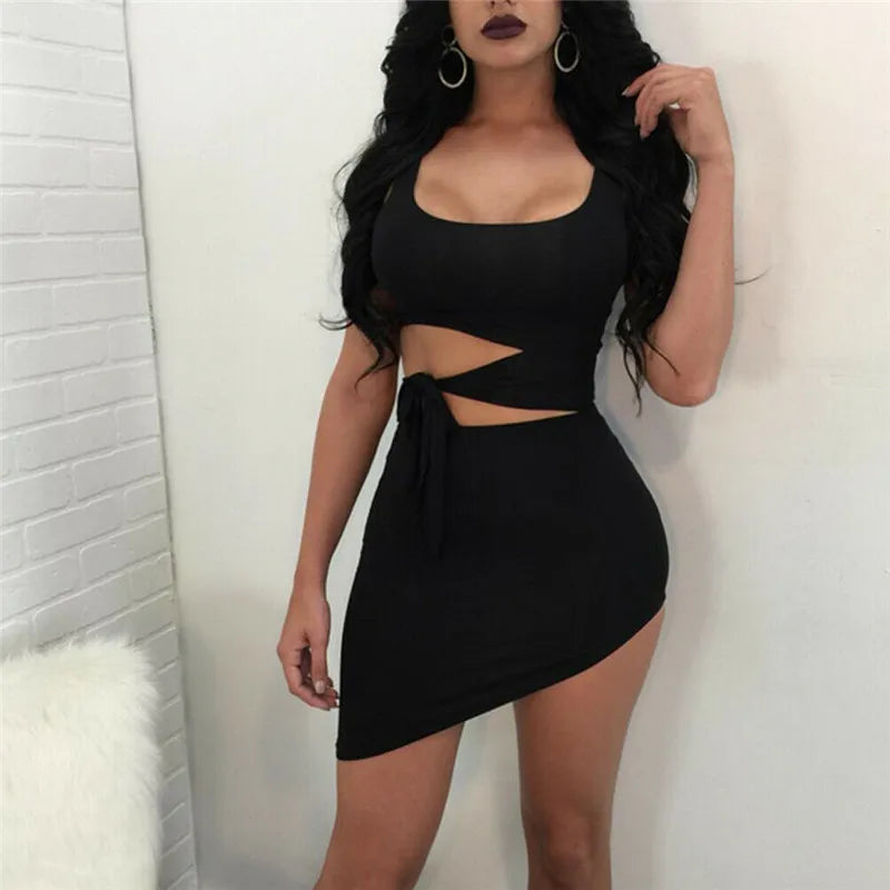 Sexy Hollow Out High Waist Evening Party Dress - Image 6